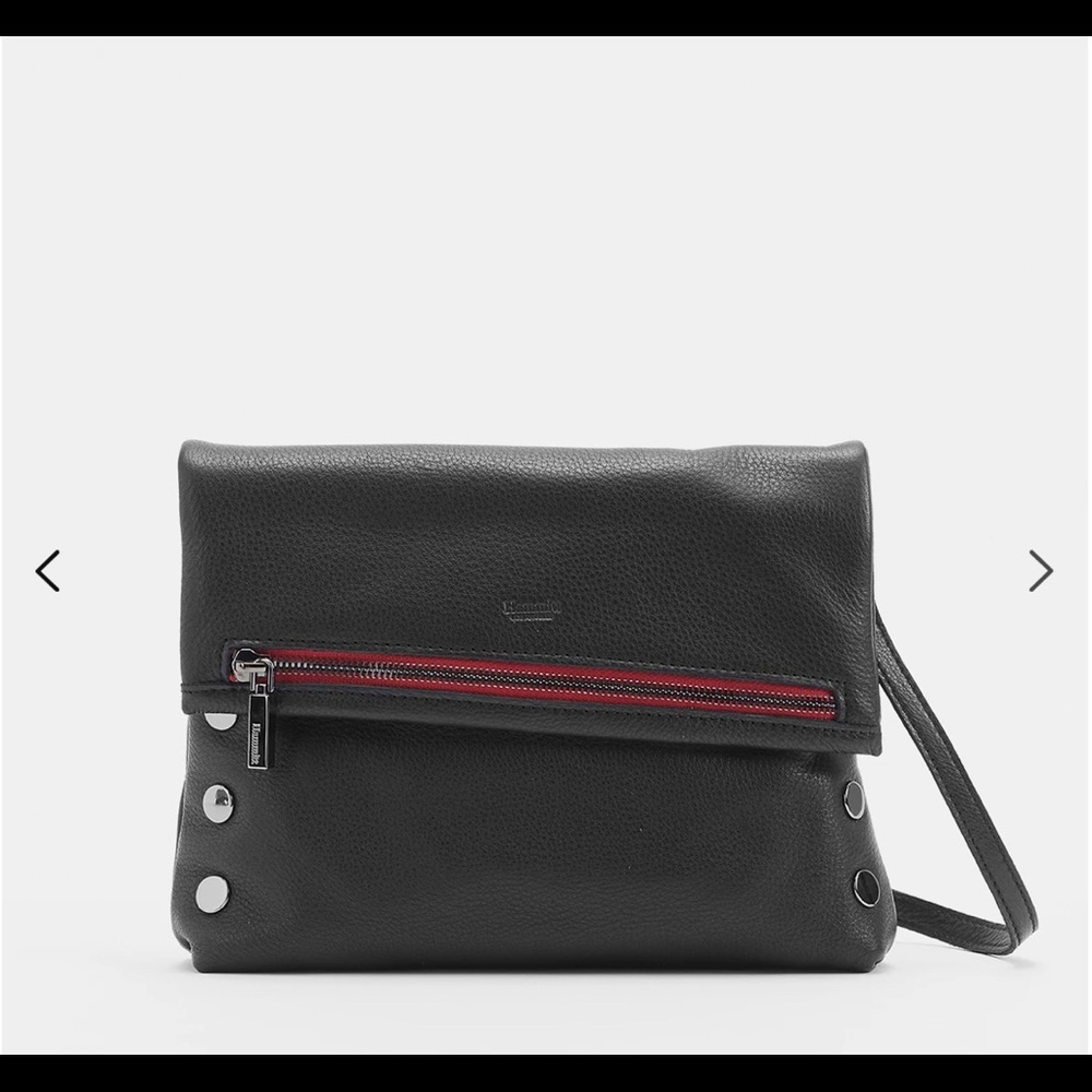 NWT Hammitt VIP Medium Black/Red Zip/Gunmetal